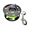 15/20/30/50 Line Aluminium Scuba Diving Finger Spool Reel with Stainless Steel Snap Bolt Clip Diving DIY Equipment 5