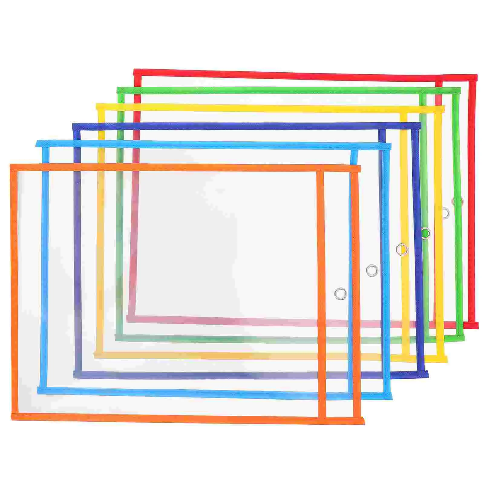 

6pcs Transparent File Protector Seal Document Sleeve Protectors Protective File Sleeves