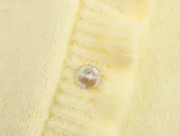 Women Fall Elegant Knit Cardigan Yellow Petal Sleeve Sweater 2025 Autumn Fashion Versatile Sweet Vibrant Sweater Cardigan - Image 4