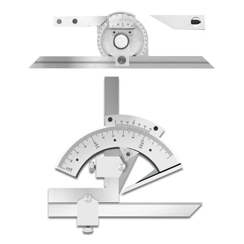 

0-320/360 Degree Protractor Metal Finder- Ruler Woodworking Tools Dropship