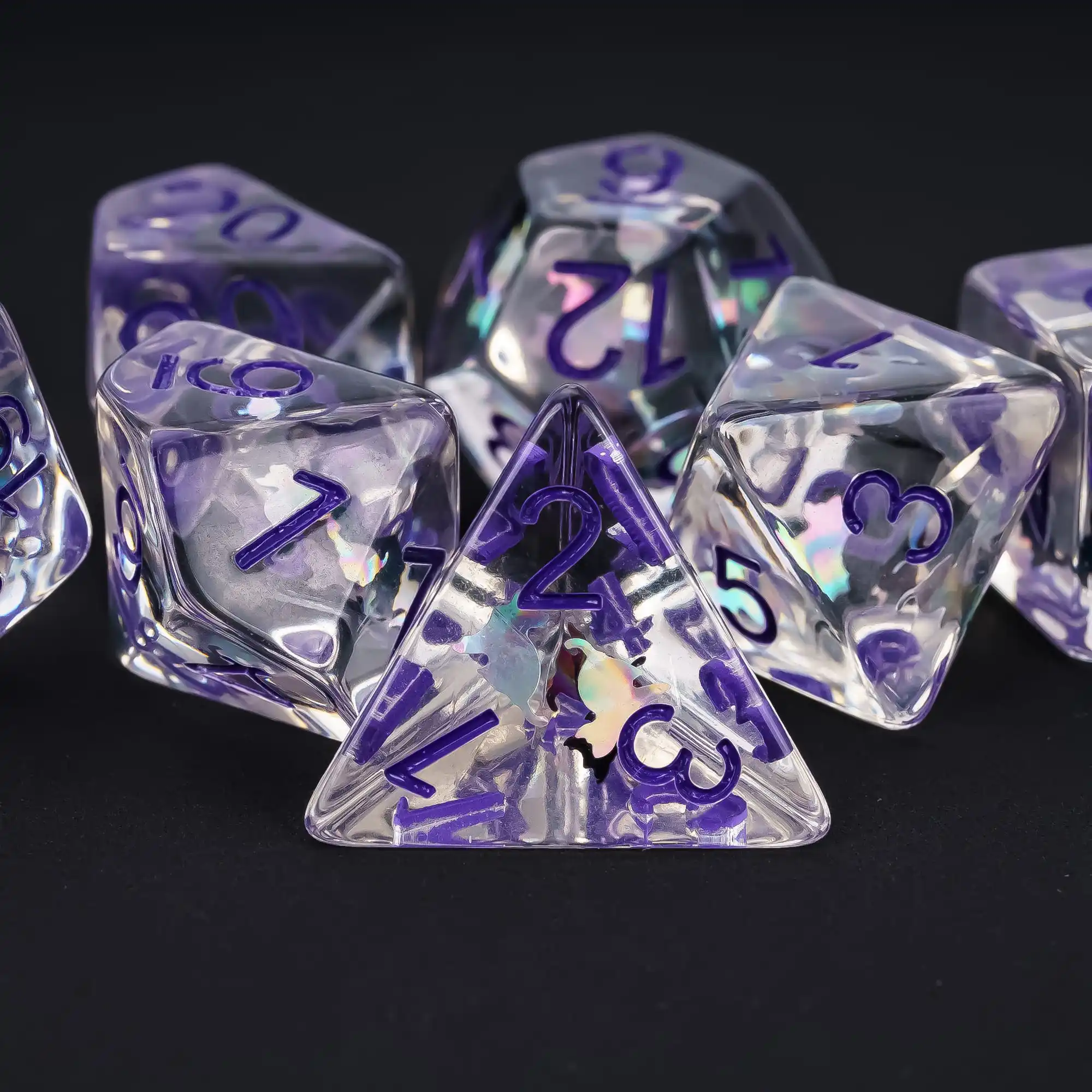 Dice Set Cusdie Cat/Spider Slice Dice DND 7Pcs Resin D&D Dice D4-D20 Polyhedral Games Set for Role Playing Game Pathfinder RPG