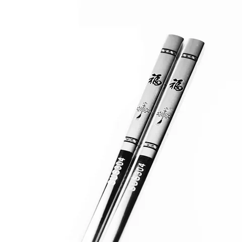 

Metal Chopsticks Silver Stainless Steel Non-Slip Food Sticks Sushi Dinnerware Dumplings Hollow Square Flower Patters Chopsticks