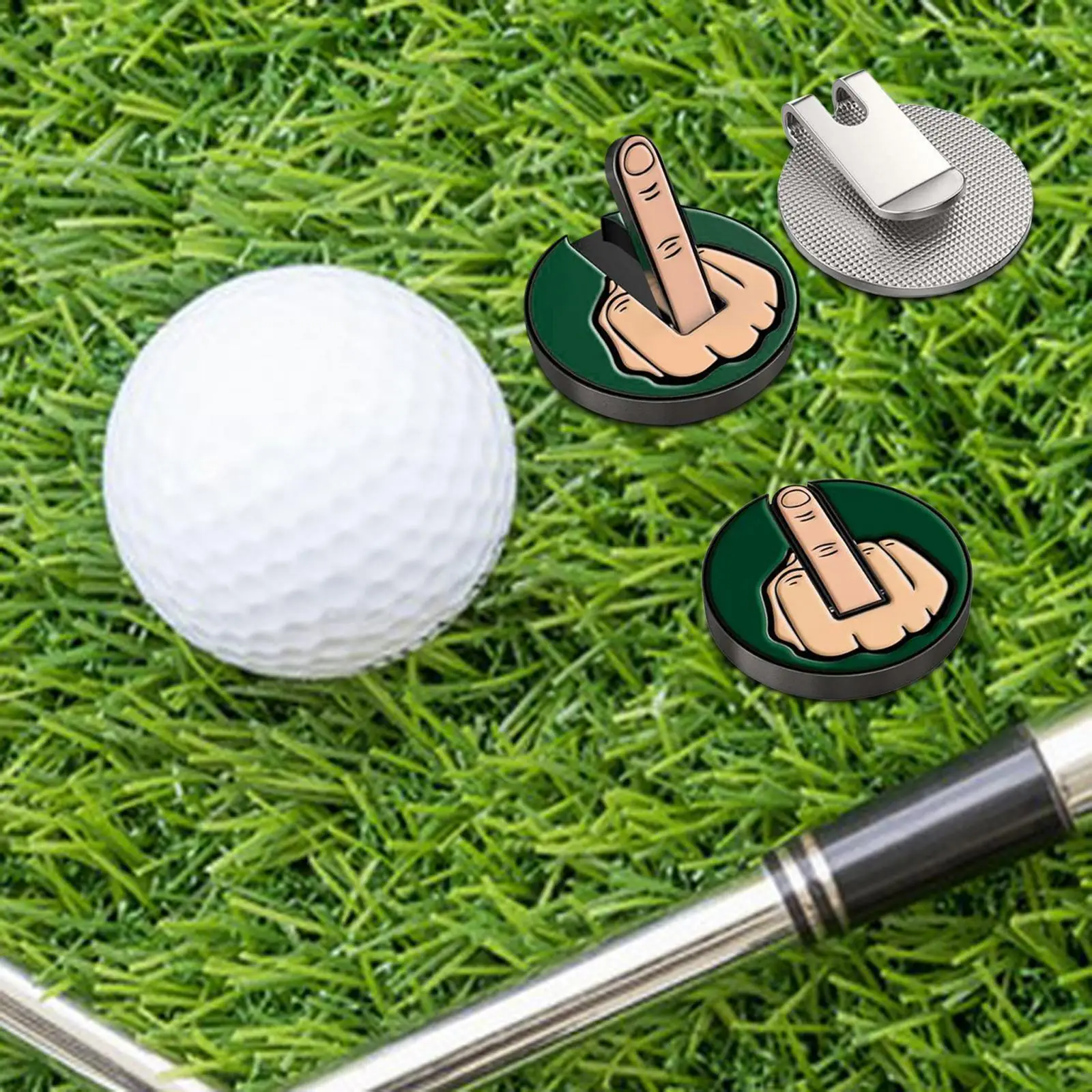 Middle Finger Theme Golf Ball Marker Women Men Colors Durable Great Gift Diameter 2.5cm Lightweight Premium golf ball mark