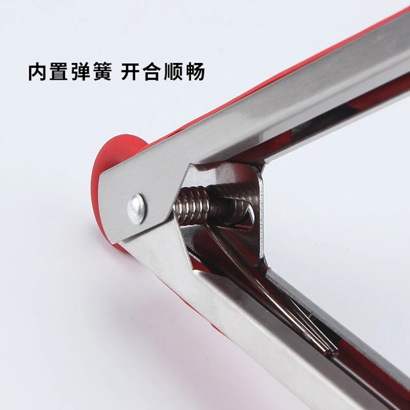 Stainless Steel Cooking Tongs Heat Resistant BBQ Tools Silicone Tips for Salad Grill Accessories Locking Food Tong