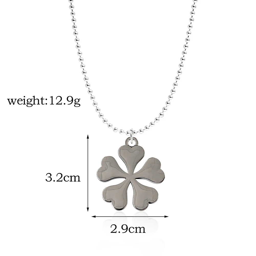 Buy YANA SILVER JEWELRY Black Moon Dust clover pendant in white gold plated  chain Online at Best Prices in India - JioMart.