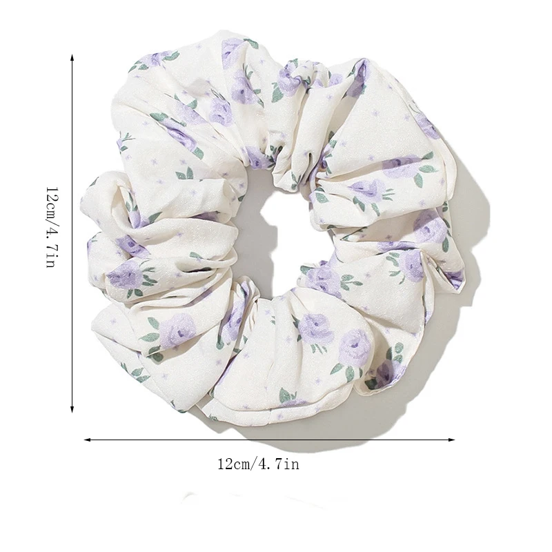 3pcsElegant Simple Style Hair Bands, Sweet Flower Hair Bundles, French Accessories, Gut Loop Bands