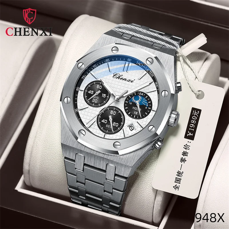 CHENXI 948 Top Luxury Brand Auto Date Wristwatch Mens Sport