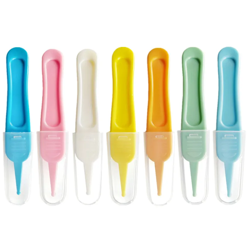 Baby Booger Tweezers Infant Toddler Noise Nasal Mucus Clean Clips Tool Children Baby Daily Care Safety Blunt End Tweezer 5pcs nose cleaning tweezers nasal tweezer cleaning tweezers