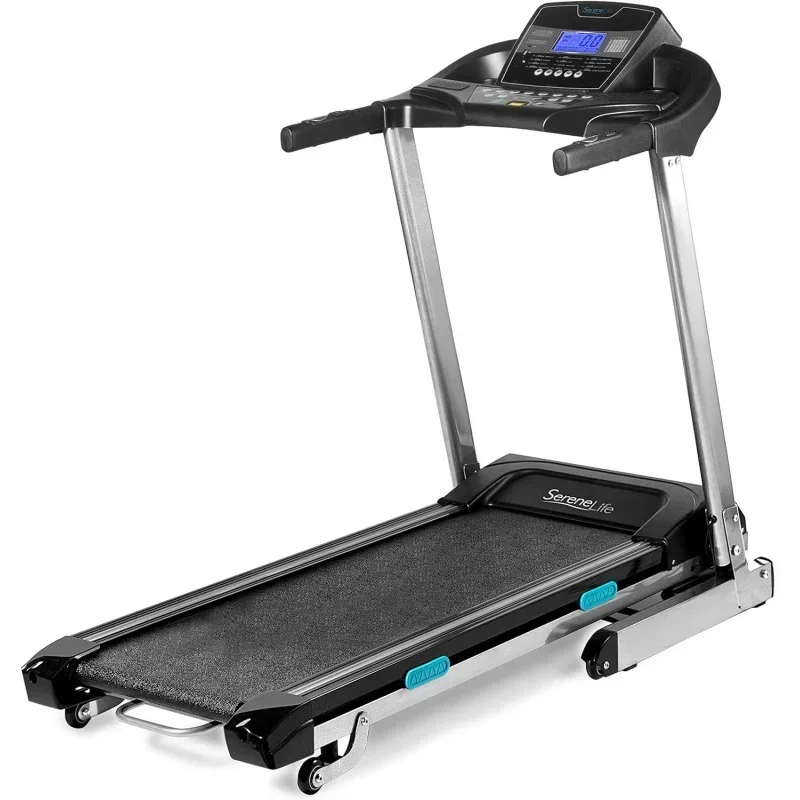 Smart Electric Folding Treadmill &ndash; Easy Assembly Fitness Motorized Running Jogging Exercise Machine with Manual Incline Adjustme