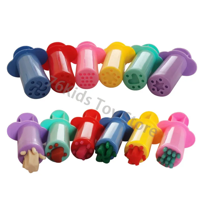 Play Dough Tools Creative Needle Tube Extruders Play Dough Accessories Molds Kids Toddler DIY Art Crafts Toys Clay Extrusion Dough Model Tools