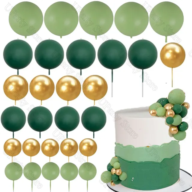 Toppers Per Torta Baby Shower - Confezione 26 Pezzi, Tema Elefantino, Verde Salvia, Per Feste - Foto 5