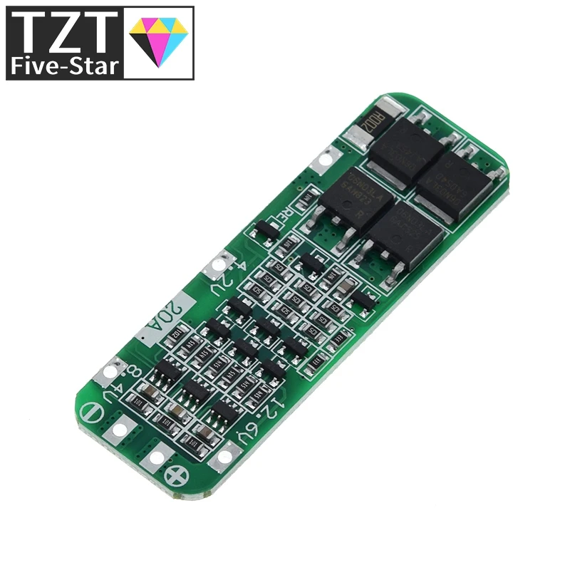 3S 20A Li-ion Lithium Battery 18650 Charger PCB BMS Protection Board For Drill Motor 12.6V Lipo Cell Module 64x20x3.4mm