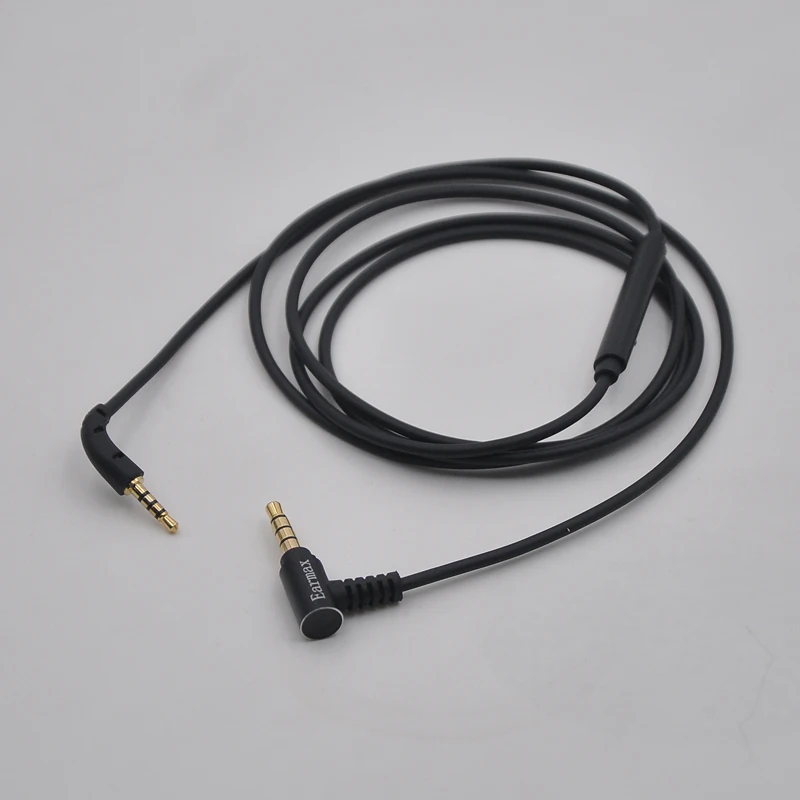 Cabo de Áudio Preto Occ com Microfone Remoto para b & w Bowers & Wilkins p5 Série p5 Fones de Ouvido sem Fio Novo