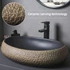 Ceramic Porcelain  Table Sink Above Counter Oval Washing Basin Vanity Bowl Countertop Vessel Sink For Bathroom Balcony Lavatory 3