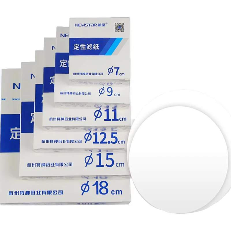 11cm 12.5cm Qualitative Filter Paper Fast Medium Speed Slow Car Oil Test Laboratory Round Industry Cotton Cellulose