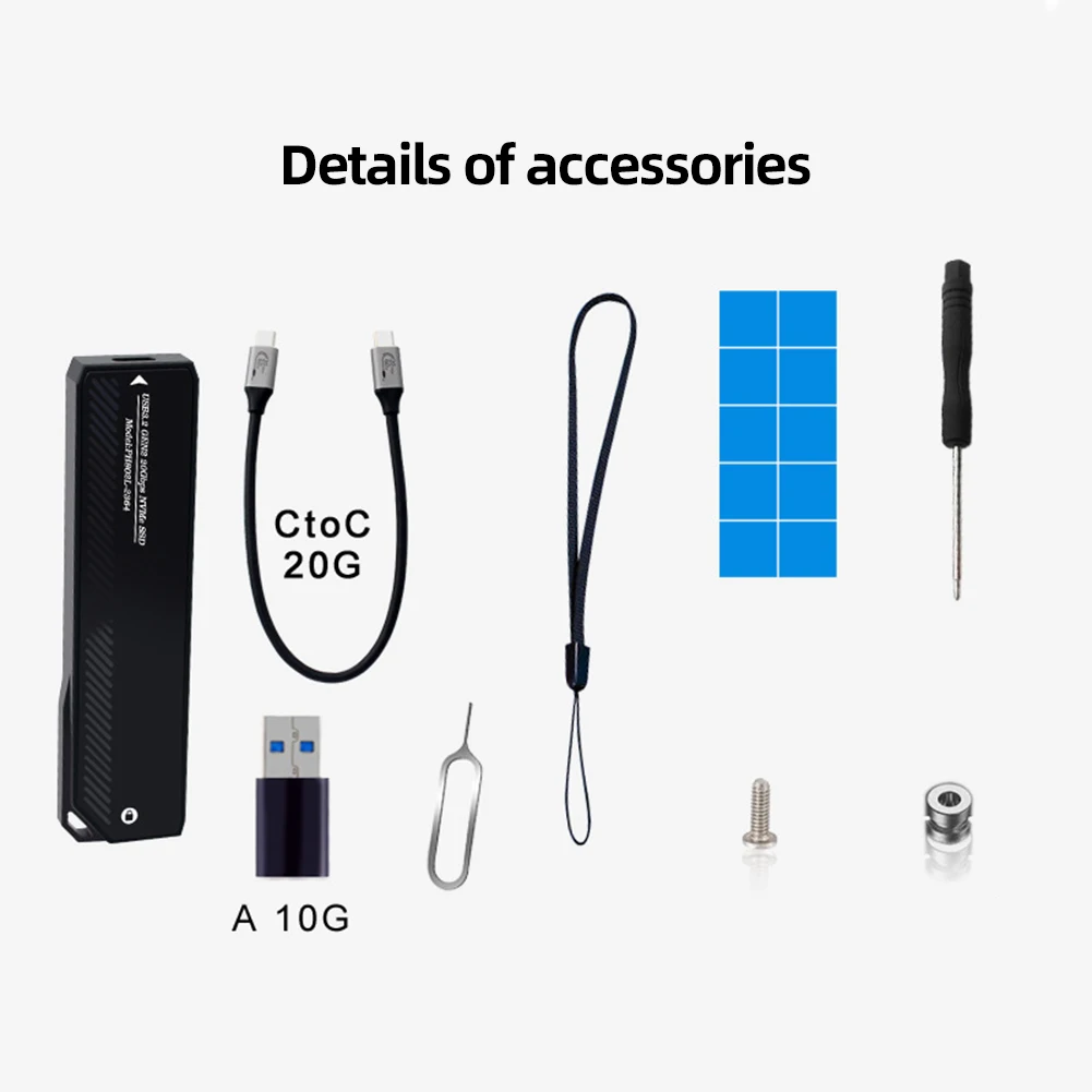 M.2 to C Ÿ  ϵ ũ ڽ  ī, NVME 20Gbps USB 3.2 Gen2 ,  SSD ̽ , M2 SSD 2280/42/60