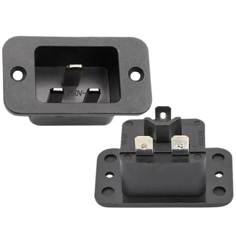 

10pcs IEC 320 C20 AC Power Socket 250V 16A Panel Mount Plug Connector Rewiring Assembly Industrial Electrical Holder With Ears