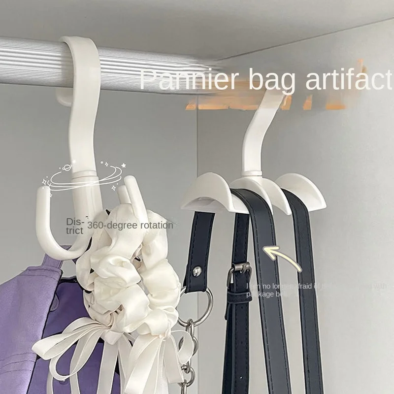 Thickened Rotating Four-claw Hooks Creative Multi-functional Bag Storage Hooks Anti-crease Punch-free Coat and Hat Hanger Hooks