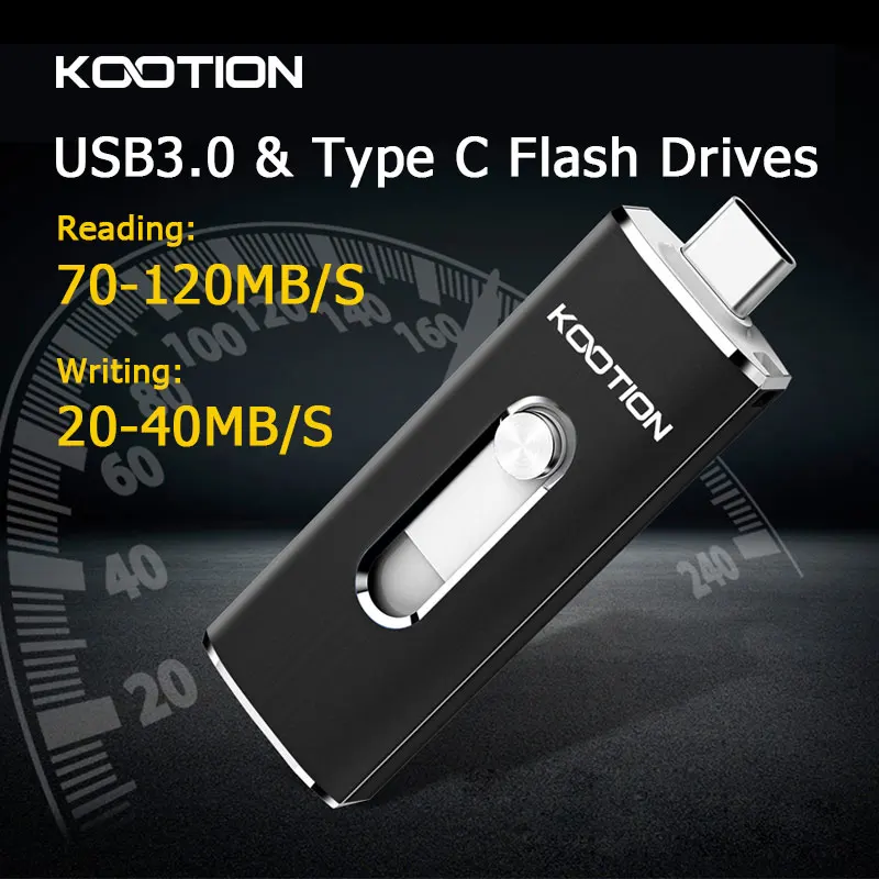 KOOTION U21 Type C USB Flash Drives 32GB 64GB 128GB 256GB OTG Pen Drive Memory Stick USB Key 3.0 Pendrive For Android PC Laptop otg pendrive 64gb 32gb 16gb usb flash drive for android tablet pc smart phone usb 2 0 flash drive 128gb 256gb metal pen drives