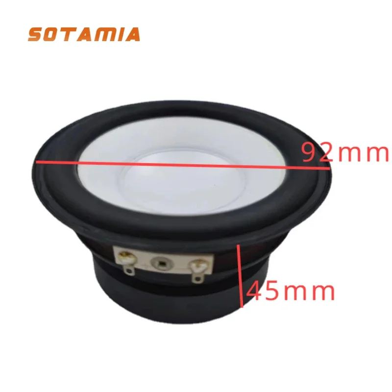 SOTAMIA 1Pcs 3.5 Inch Subwoofer Speaker 4 Ohm 30W 20 Core Waterproof Speaker Audio Unit Hifi Strong Bass Home Music Loudspeaker