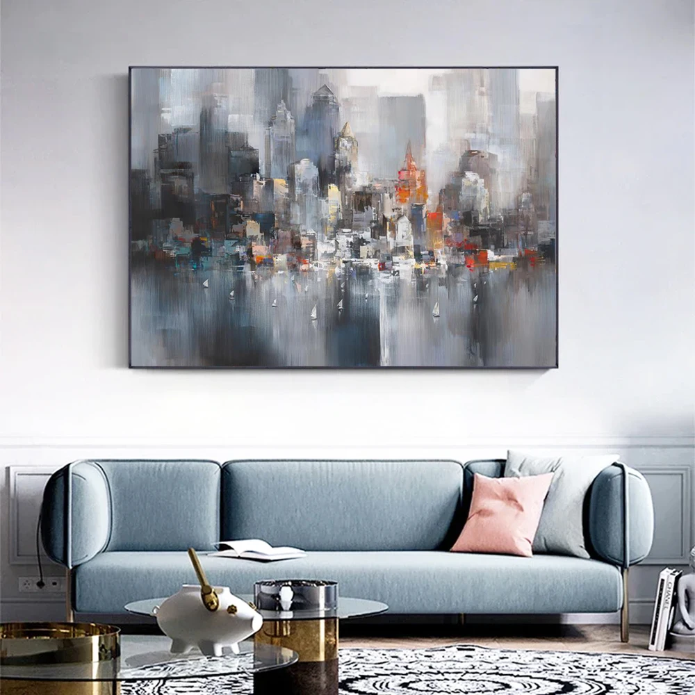 

Graffiti City Landscape Wall Art Poster Modern Popular Living Room Home Decoration Canvas Painting Prints Mural Picture Artwork