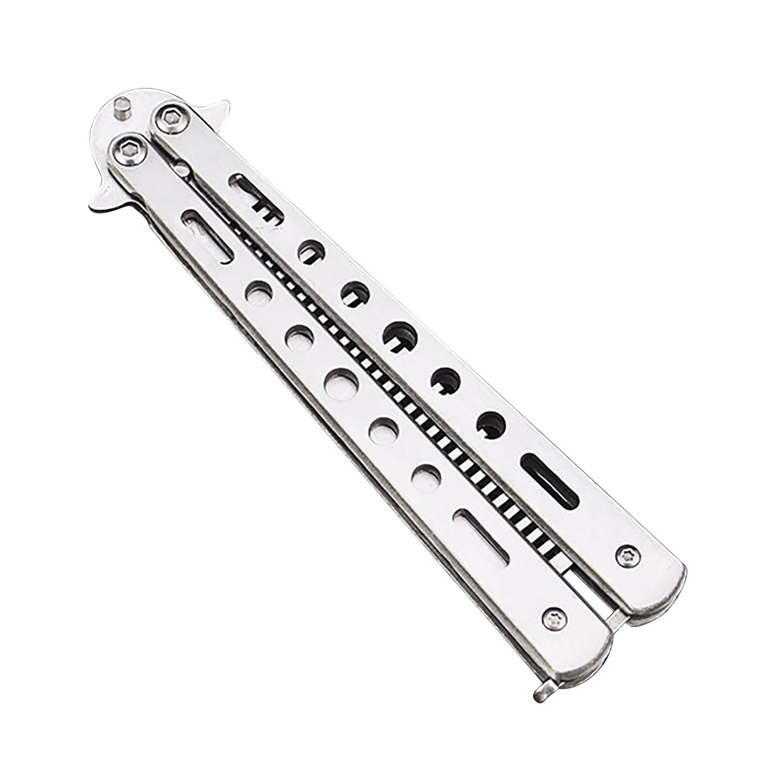 Stainless Steel Folding Butterfly Combs Stainless Steel Folding Training Practice Combs Hair Styling Tools For Sport Outdoor Use