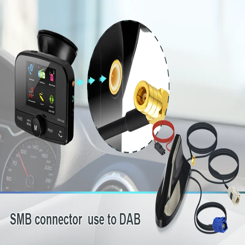 Car Roof Top Shark Fin Antenna GPS DAB FM AM Amplifier