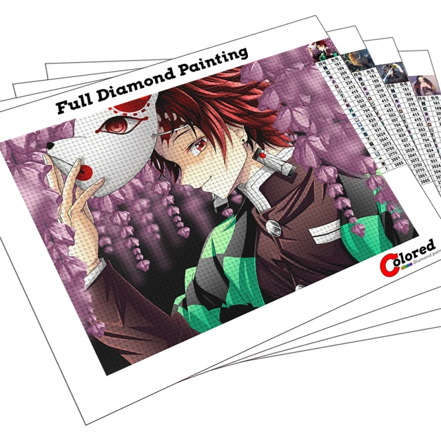 5d Diamond Painting Full Drill Square Anime  Diamond Painting Full Japan  Anime - Diy - Aliexpress