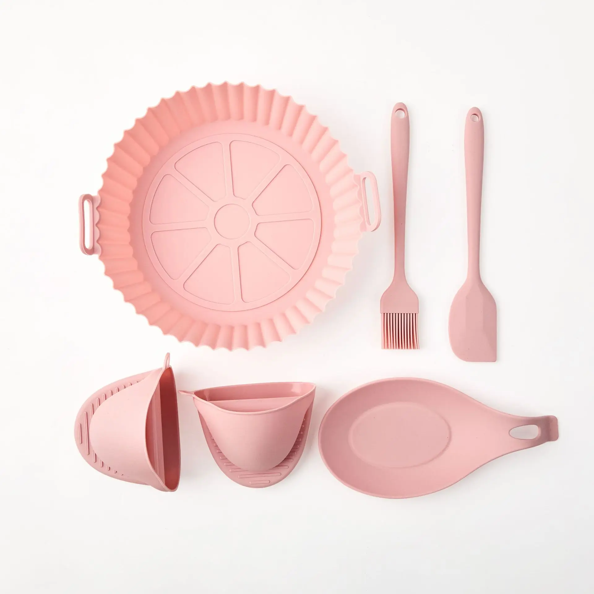 Silicone Basket Pot Tray Airfryer Liner For Air Fryer Reusable Container Accessories Pan Baking Mold Canister Shape Protector