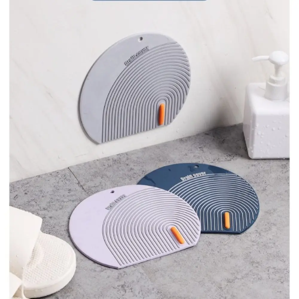 Round Floor Drain Cover Silicone Large Water Sink Plug Odor Proof Household Kitchen Floor Drain Mat Kitchen Bathroom Supplies