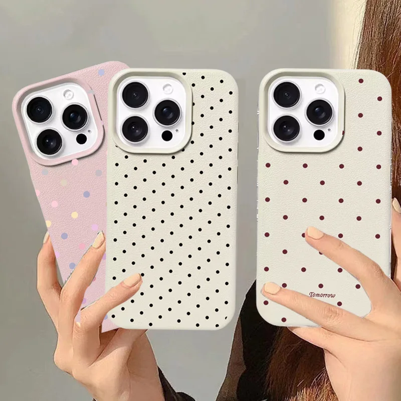 Ins Polka Dots Silicone Phone Case