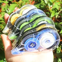 6 Pcs/Set Transparent Correction Tape Student Large Capacity 12m Length Cute Kawaii Office 3 Colors School Supplies Stationery 2