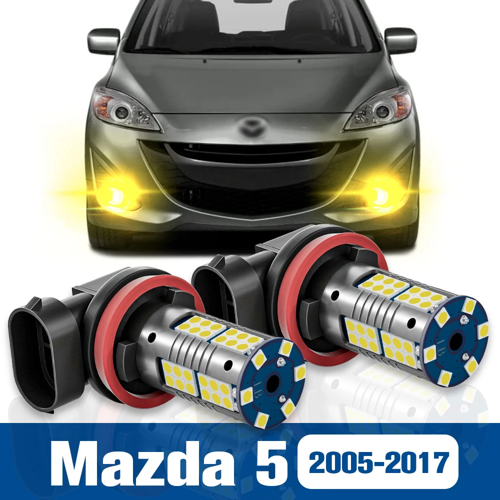 

2pcs LED Fog Light Blub Lamp Accessories Canbus For Mazda 5 2005-2017 2006 2007 2008 2009 2010 2011 2012 2013 2014 2015 2016