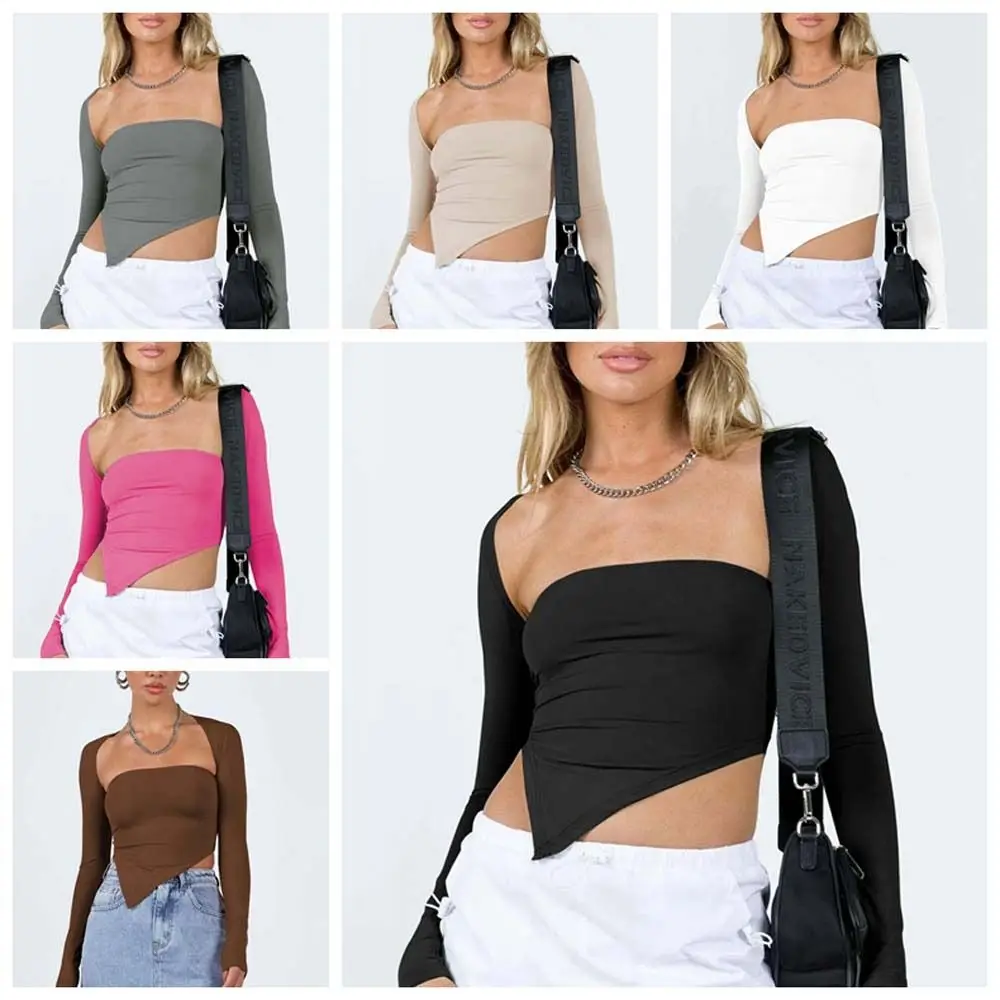 

Женский короткий нейлоновый корсет без бретелек, с длинным рукавом