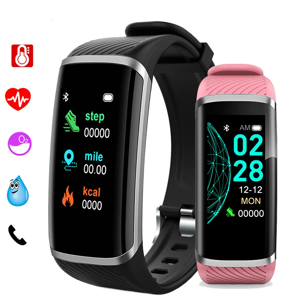 

Смарт-браслет для мужчин и женщин, фитнес-трекер с функцией измерения пульса, артериального давления, для Android и IOS