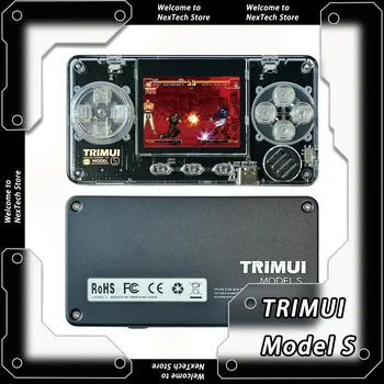Console di Gioco Portatile TRIMUI Model S con Schermo IPS da 2.0 Pollici, Estremamente Compatta, Nostalgica, Trasparente, Personalizzabile