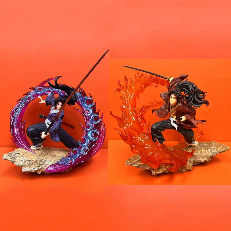 

JAPAN ANIME Demon Slayer GK KOKUSHIBO VS Tsugikuni Yoriichi ACTION FIGURES DESK DECORATION MODEL