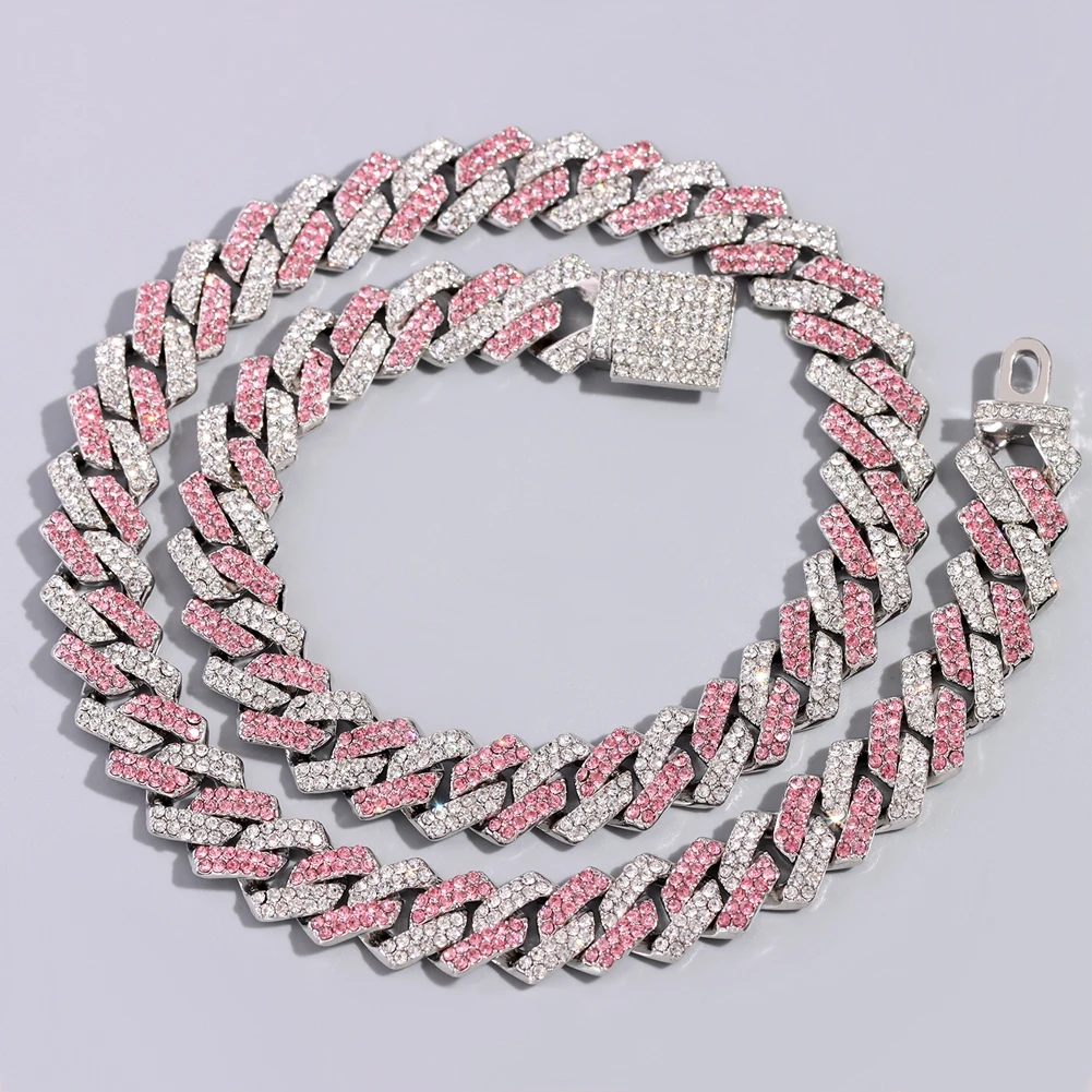 ネックレス・チョーカー RAREROMANCE CHUNKY CUBAN CHAIN PINK Chunky Cuban Chain Pink | RARE-ROMANCE™