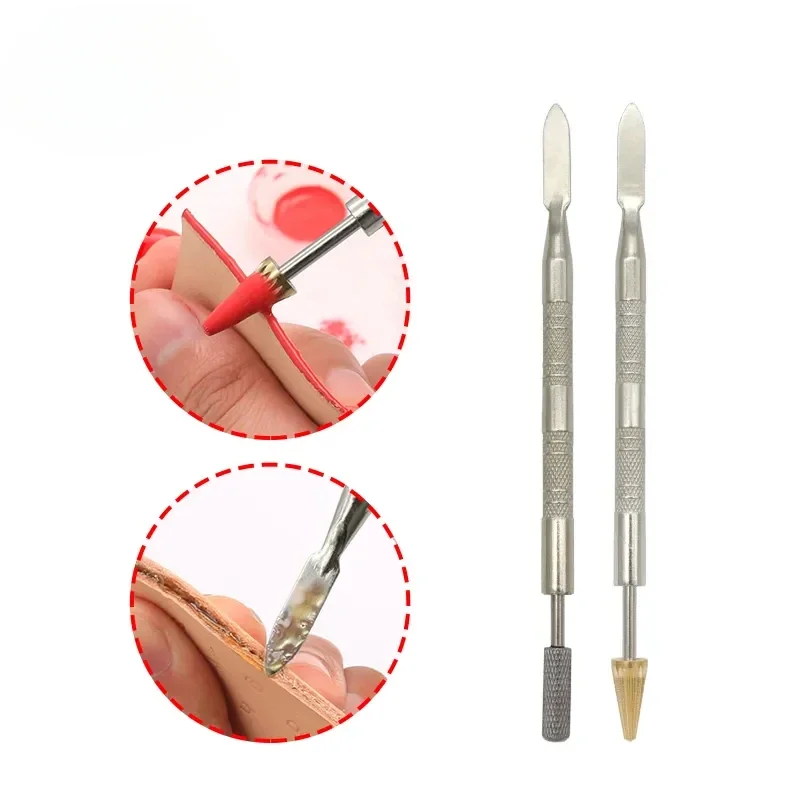 DIY Hand Leather Edge Oil Pen Dual Head Glue Painting Roller Stick For Leather Handicraft Tool ppr water pipe repair tool repair artifact repair leak repair hole hot melt welding die head glue stick repairer