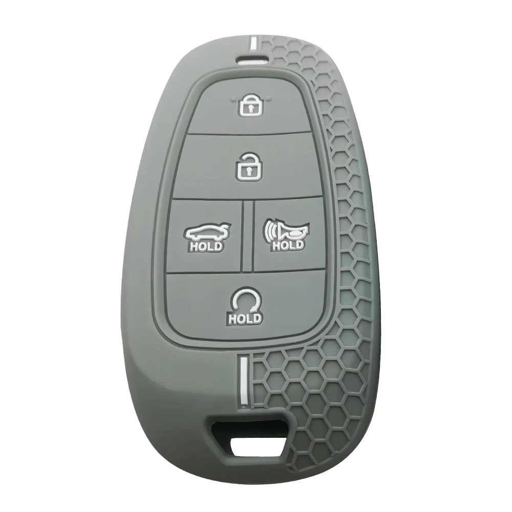 Custodia Per Portachiavi A Distanza Adatta Per Hyundai Sonata Santa Fe Tucson Santa Cruz 2022 2023 Grigio
