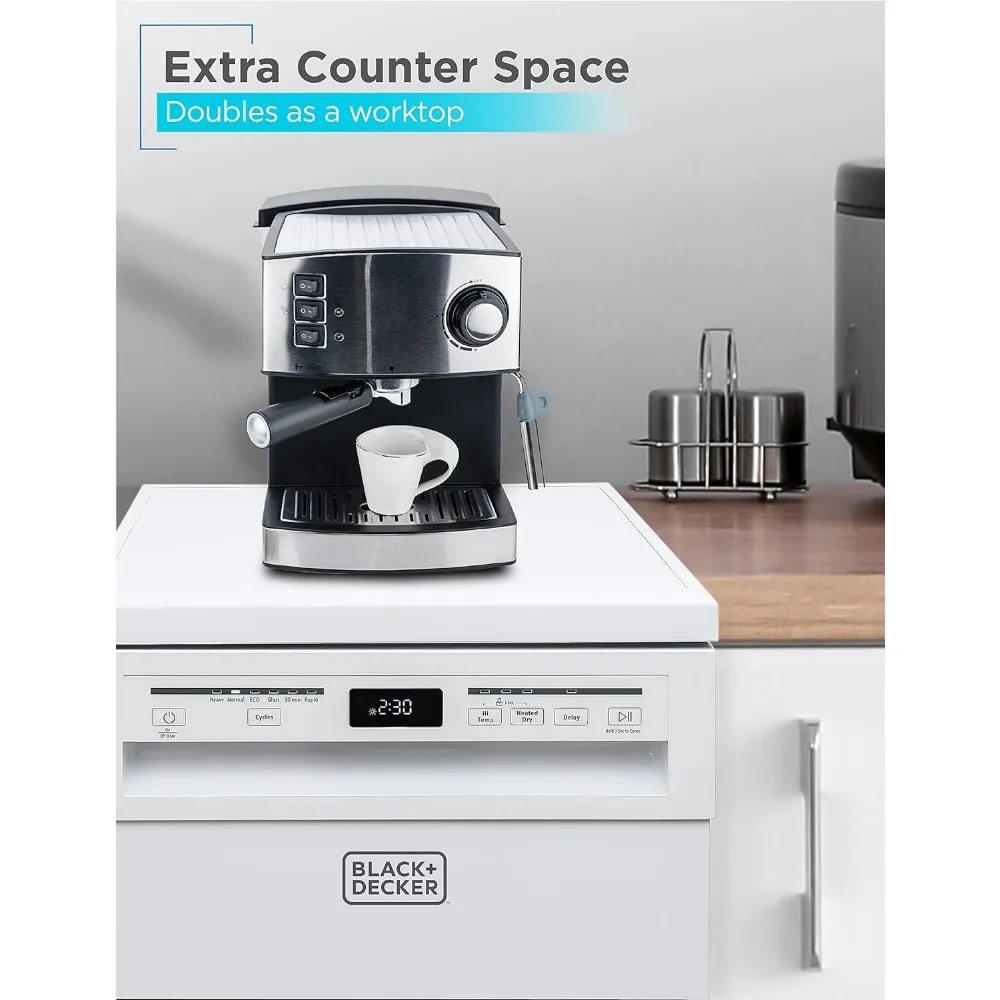 18&rdquo; Portable Dishwasher, Compact Dish Washer with 8-Place Setting Capacity, Stainless Steel Tub, 6 Wash Programs