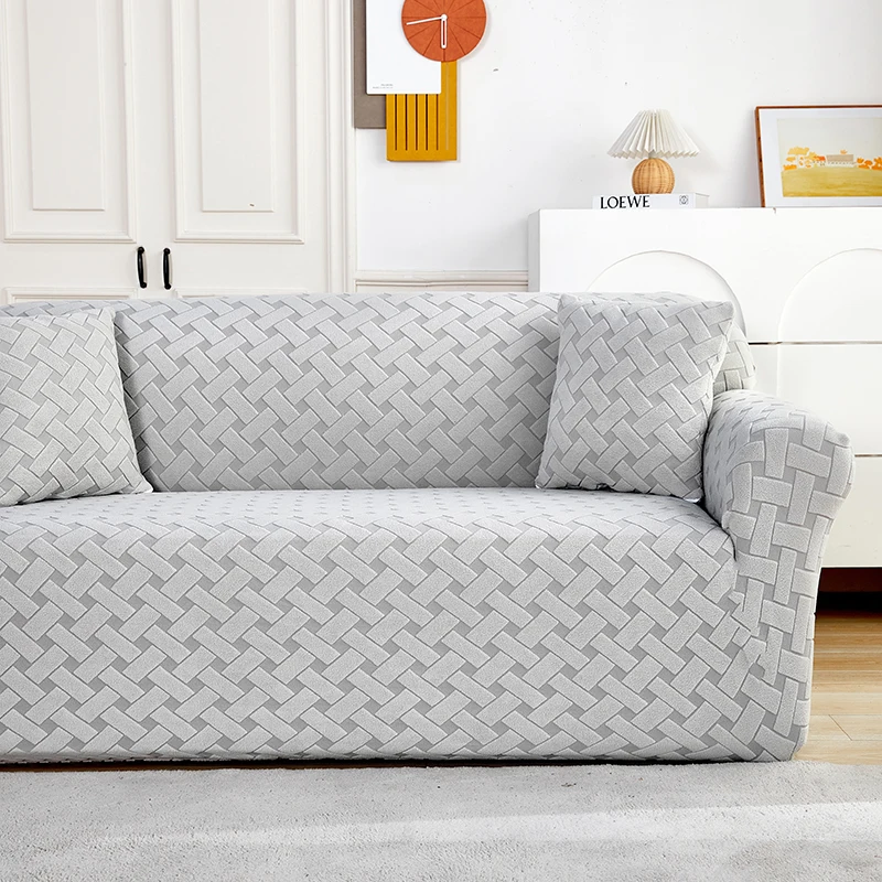 Stretch plush jacquard Sofa Covers for Couch Covers Sofa Slipcovers Furniture Protector Soft with Non Slip Elastic chase cover 6