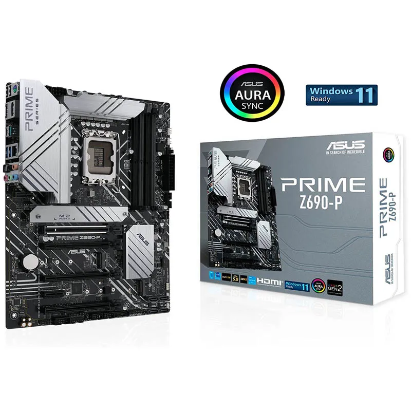 Nuovo Asus Prime Z690-P Atx Ddr4 5333(Oc) Mhz Z690 Pcie 4.0 128G Usb 3.2 Sata M.2 Supporto Presa 12 Gen Lga 1700