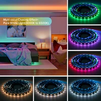 WS2805 Pixels LED Strip Light RGBCCT 5 in 1 Addressable LED Lights Dual Signal RGB WW CW 3000K-6500K DC12V 24V 1 IC to 3/6/7 LED - Image 6