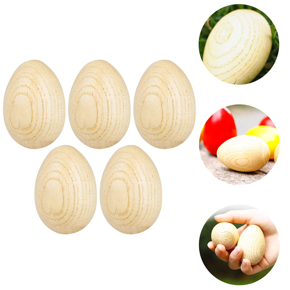 5 Pcs Orf Sand Egg Wood Rattles Wooden Musical Professional Percussion Eggs Toy Toys Shaker Maraca egg shakers african shaker instrument