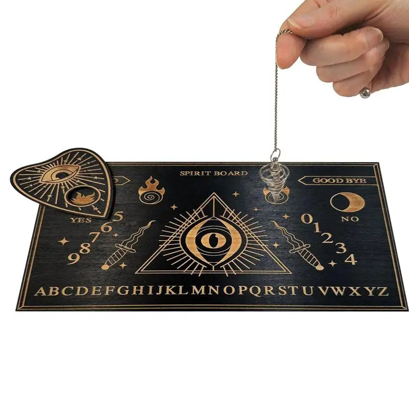 

Ouija Spirit Board Wooden Metaphysical Planchette Decorative Boards With Letters Numbers Witch Supplies For Spirit Decorations