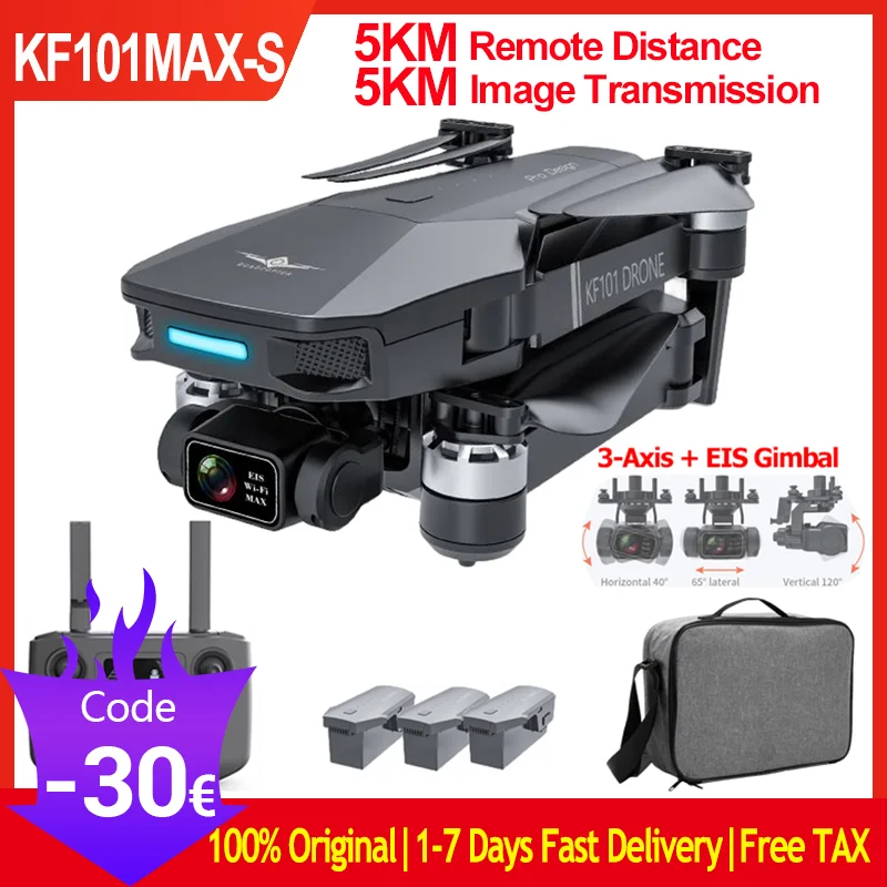 Kf101 Maxs Gps Drone 4K Fotocamera Gimbal A 3 Assi Brushless Rc Quadcopter Anti-Shake Eis Hd Camera Drone 5Km Flight Rc Drone