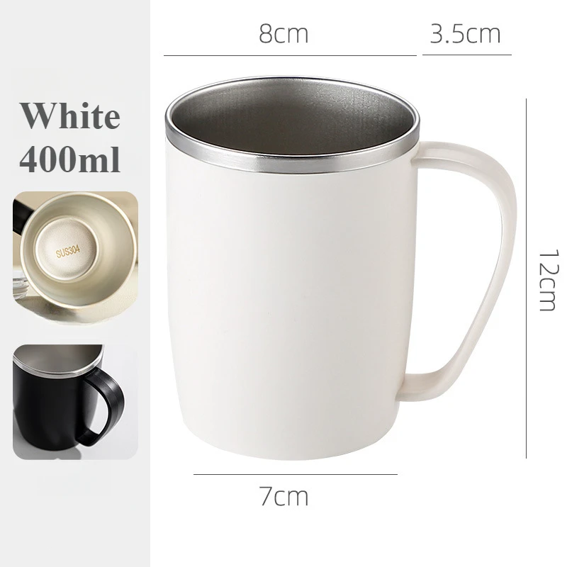 1PC Stainless Steel Mouthwash Cup Toothbrush Cup with Handle Wash Cup Premium Sense Couple Model Bathroom Accessories