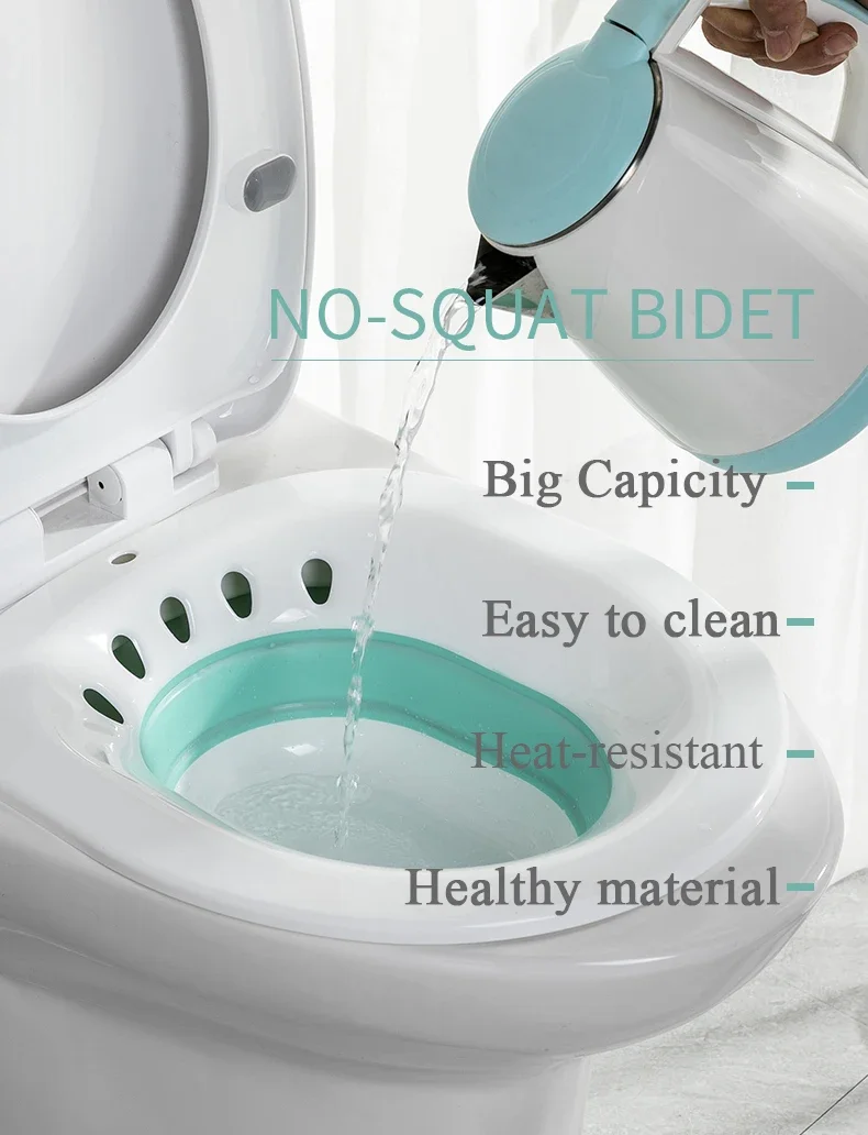 Description Picture 2 of itemWoman Folding Toilet Bidet Postpartum Bath Toilet Seat Self Cleaning Hip Irrigator Perineum Soaking Bathtub Hemorrhoid Treatment