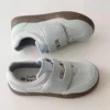 New Chinese Style Sky Blue Canvas Shoes round Toe Women's Footwear Magic Tape Rubber Sole Adult Footwear Trendy Vibe